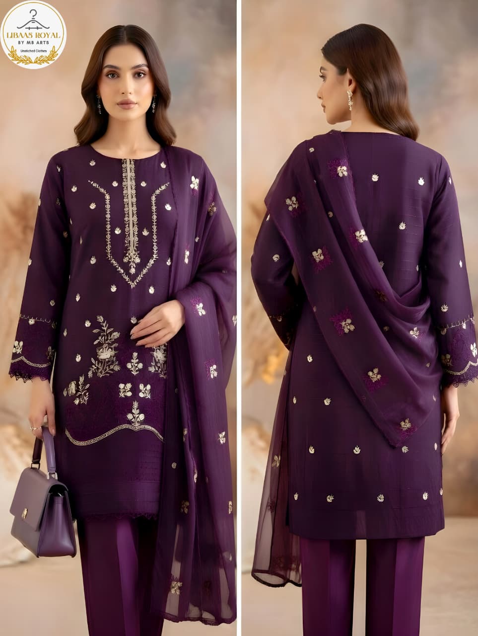 Premium 3-Piece Lawn Ensemble with Tube Embroidery