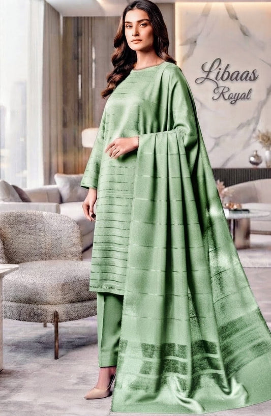 3-Piece Alpine Marina Velvet Outfit – Unstitched