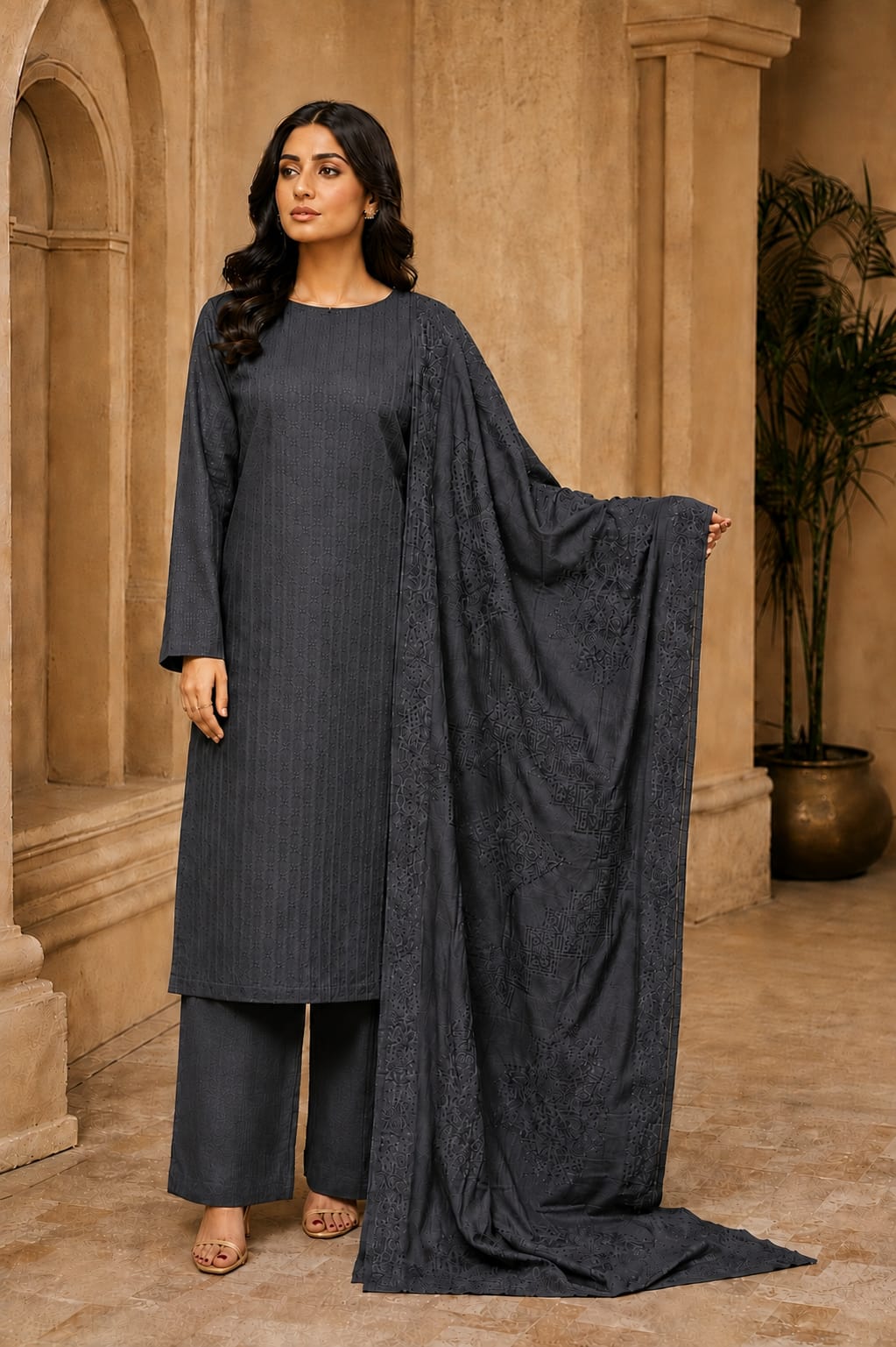 *Imperial Texture Velvet – 3-Piece Unstitched Collection ✨👑*