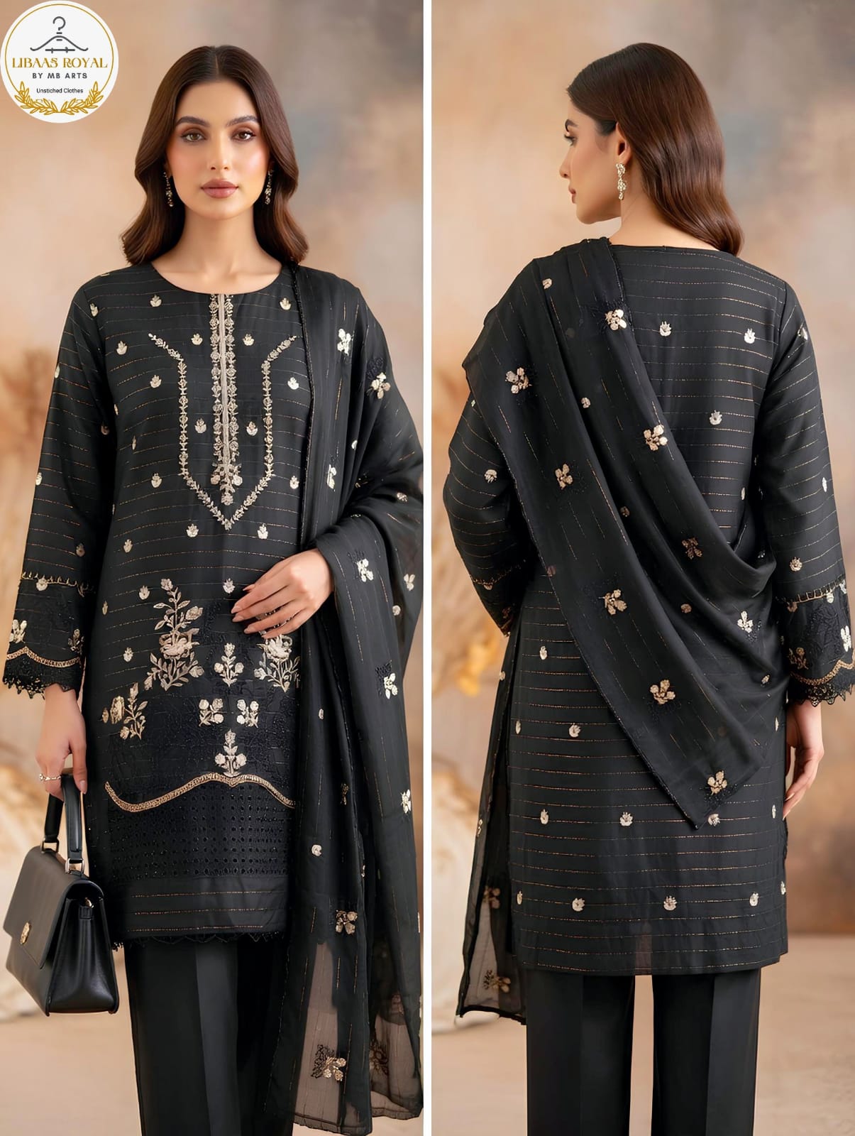 Premium 3-Piece Lawn Ensemble with Tube Embroidery