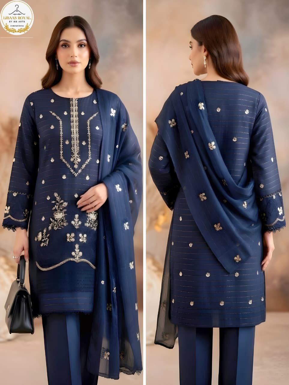 Premium 3-Piece Lawn Ensemble with Tube Embroidery