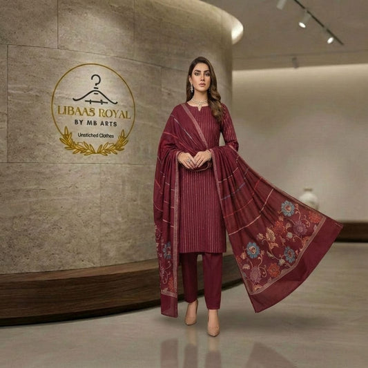 Premium 3-Piece Lawn Barosha Ensemble
