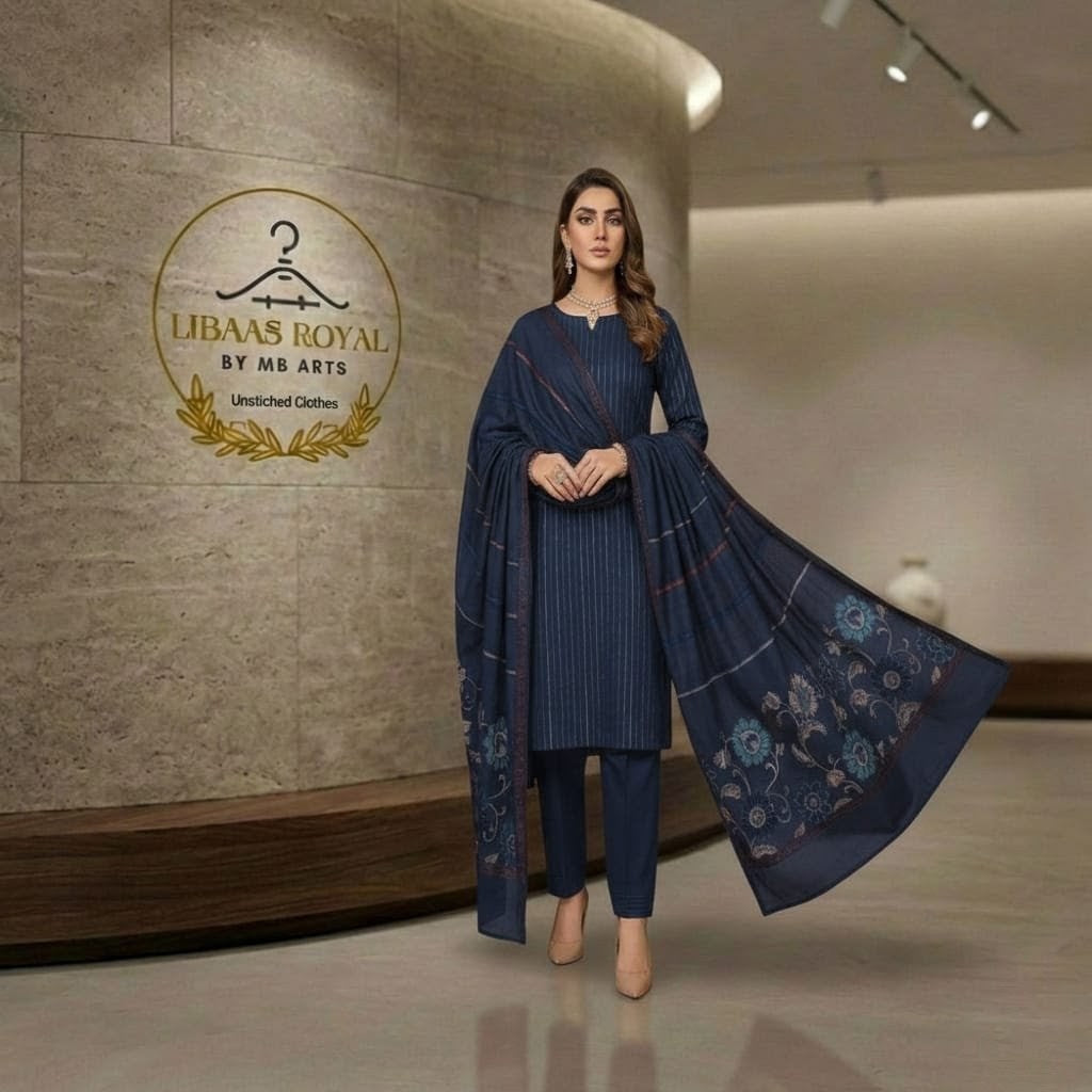Premium 3-Piece Lawn Barosha Ensemble