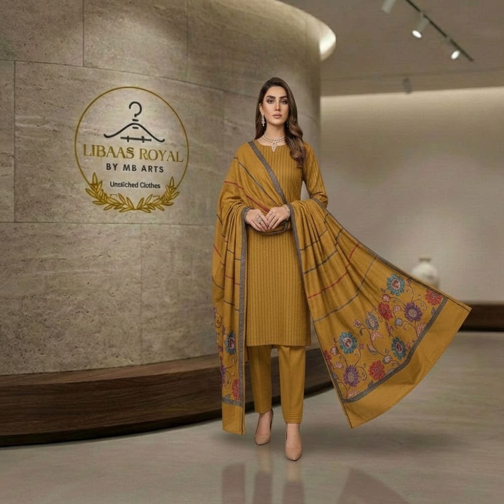 Premium 3-Piece Lawn Barosha Ensemble