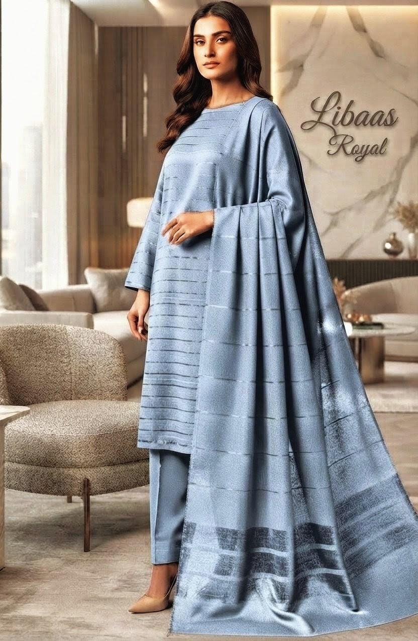 3-Piece Alpine Marina Velvet Outfit – Unstitched