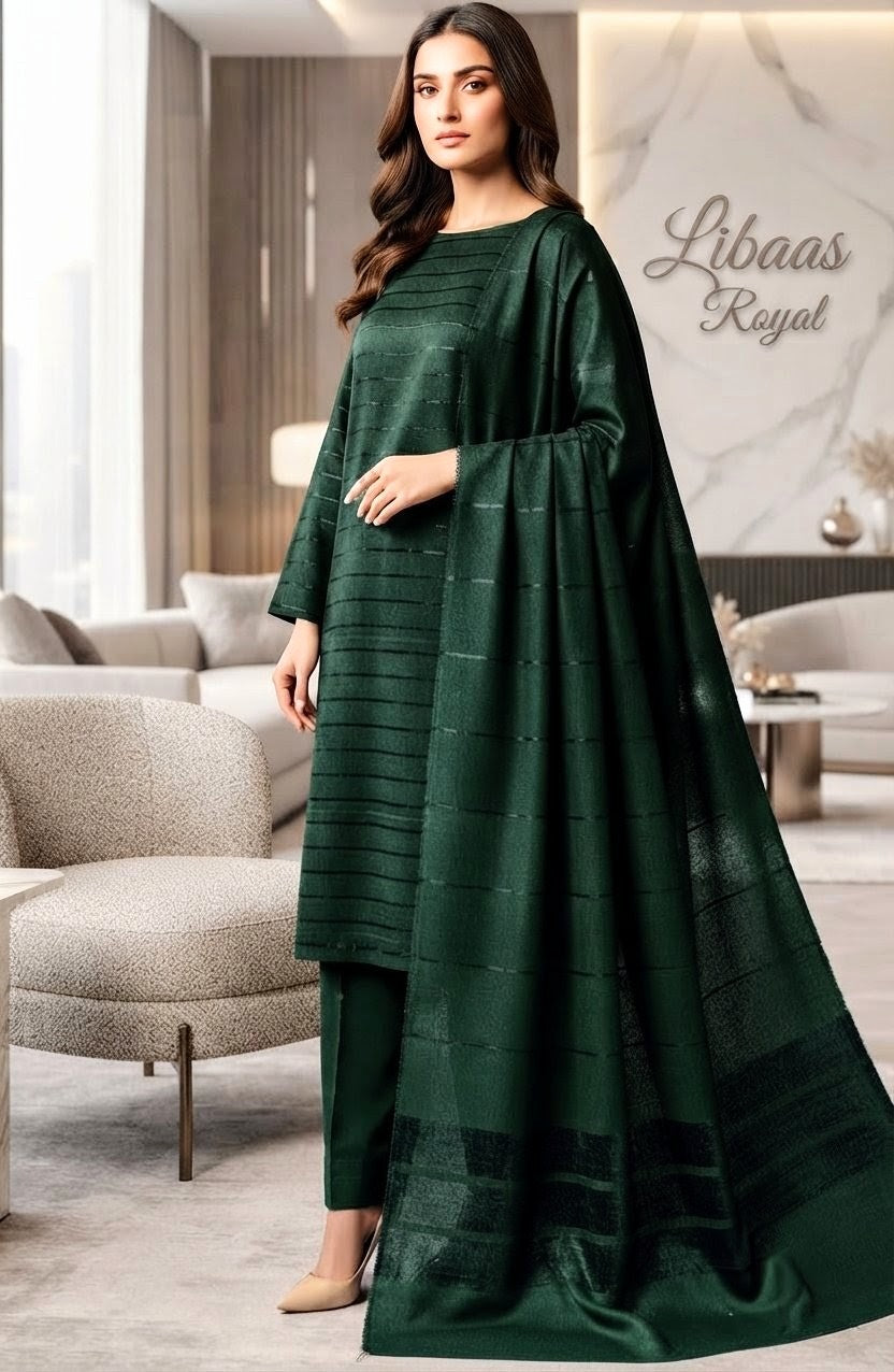 3-Piece Alpine Marina Velvet Outfit – Unstitched