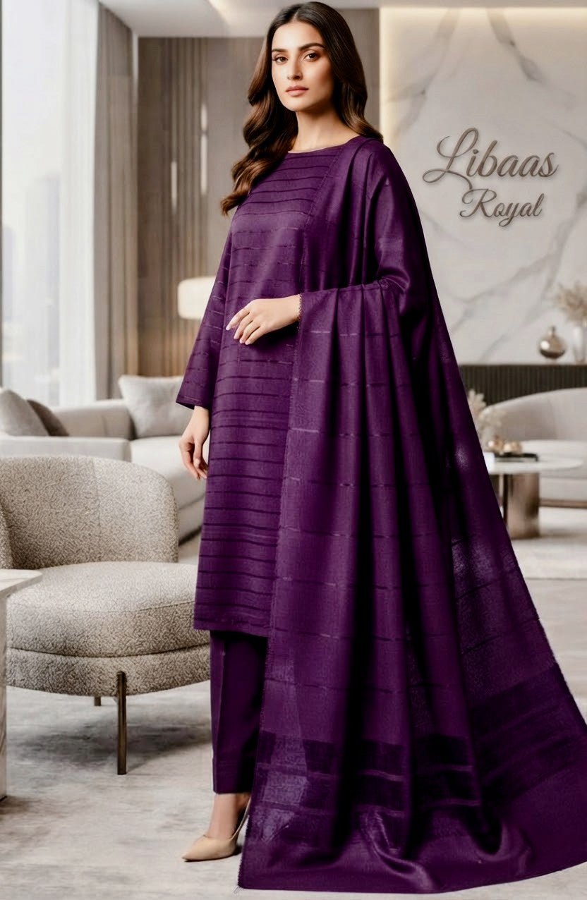 3-Piece Alpine Marina Velvet Outfit – Unstitched