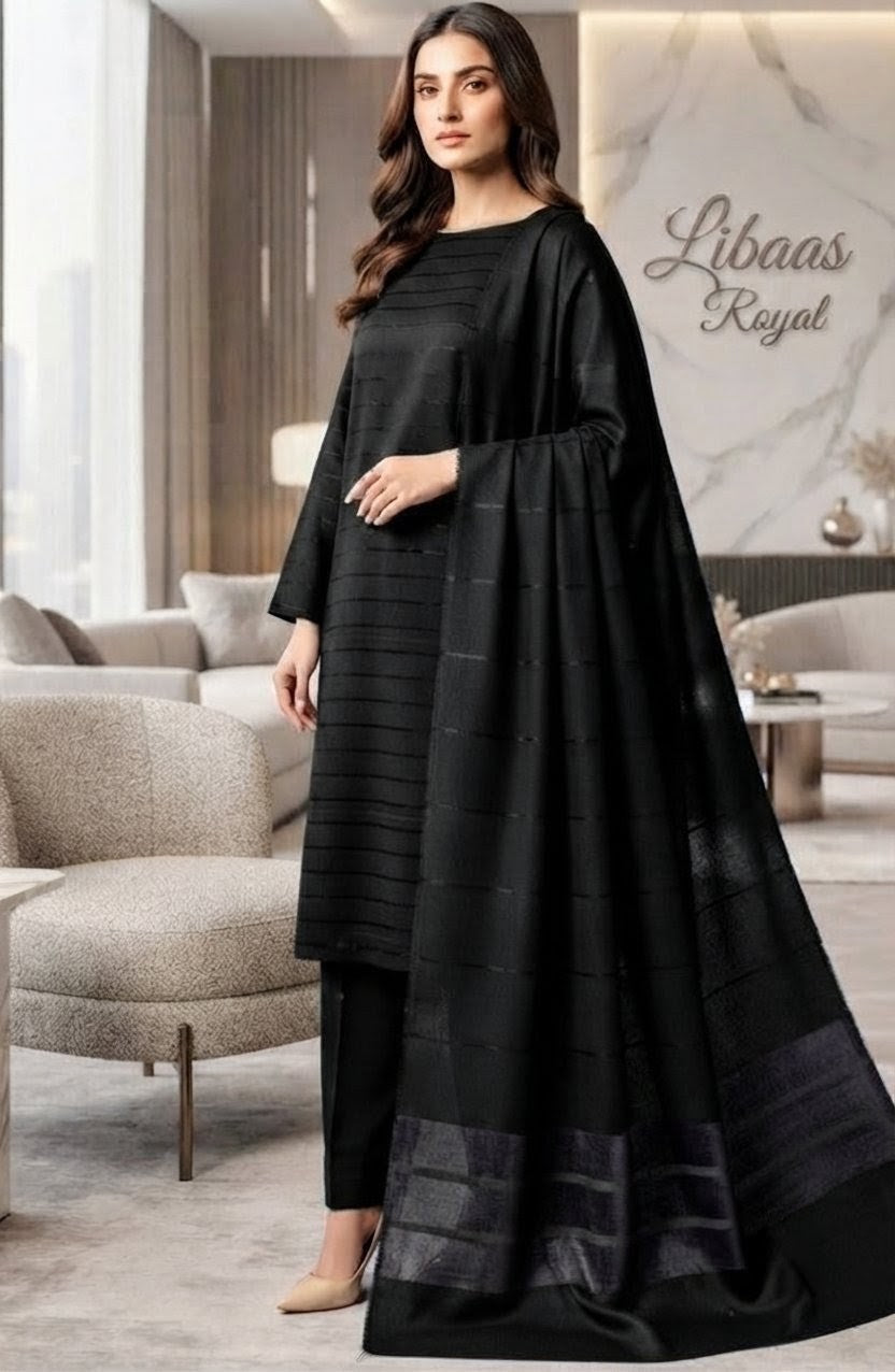 3-Piece Alpine Marina Velvet Outfit – Unstitched