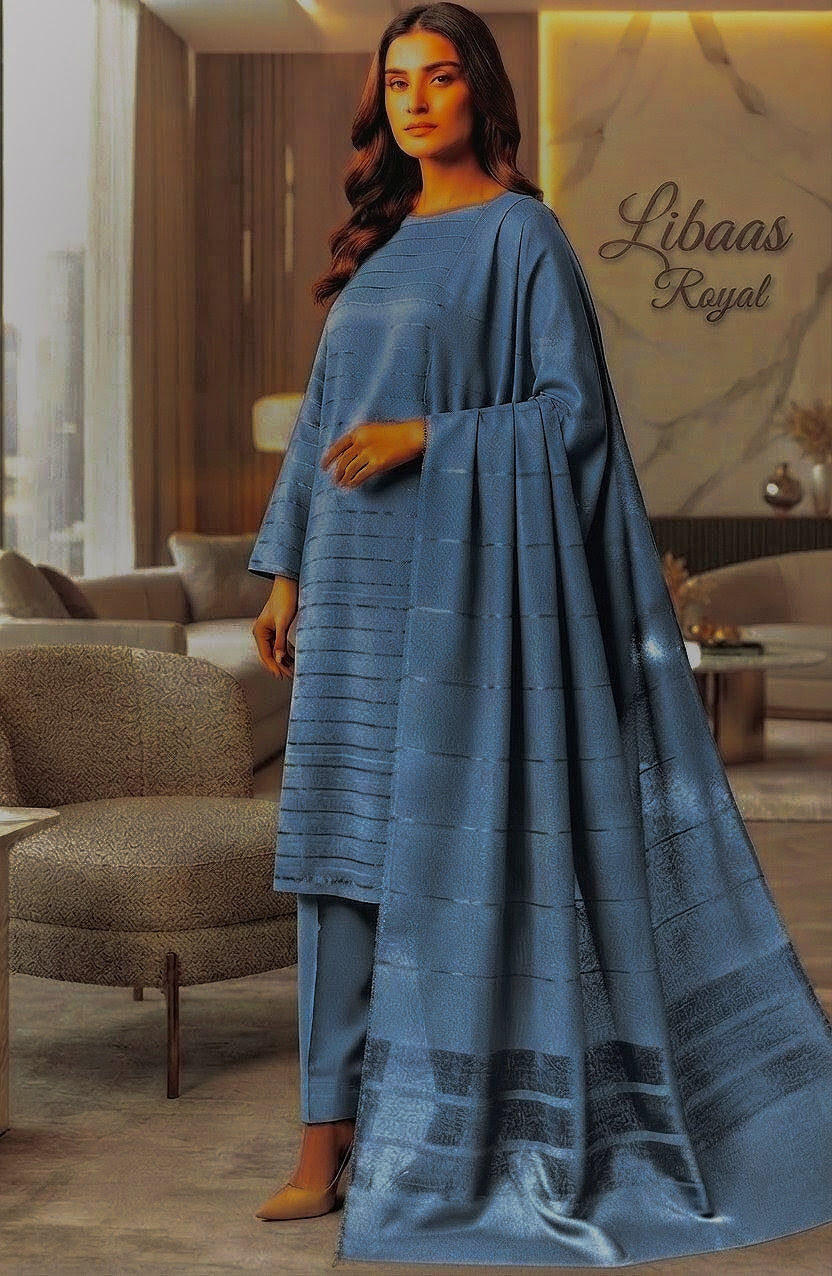 3-Piece Alpine Marina Velvet Outfit – Unstitched