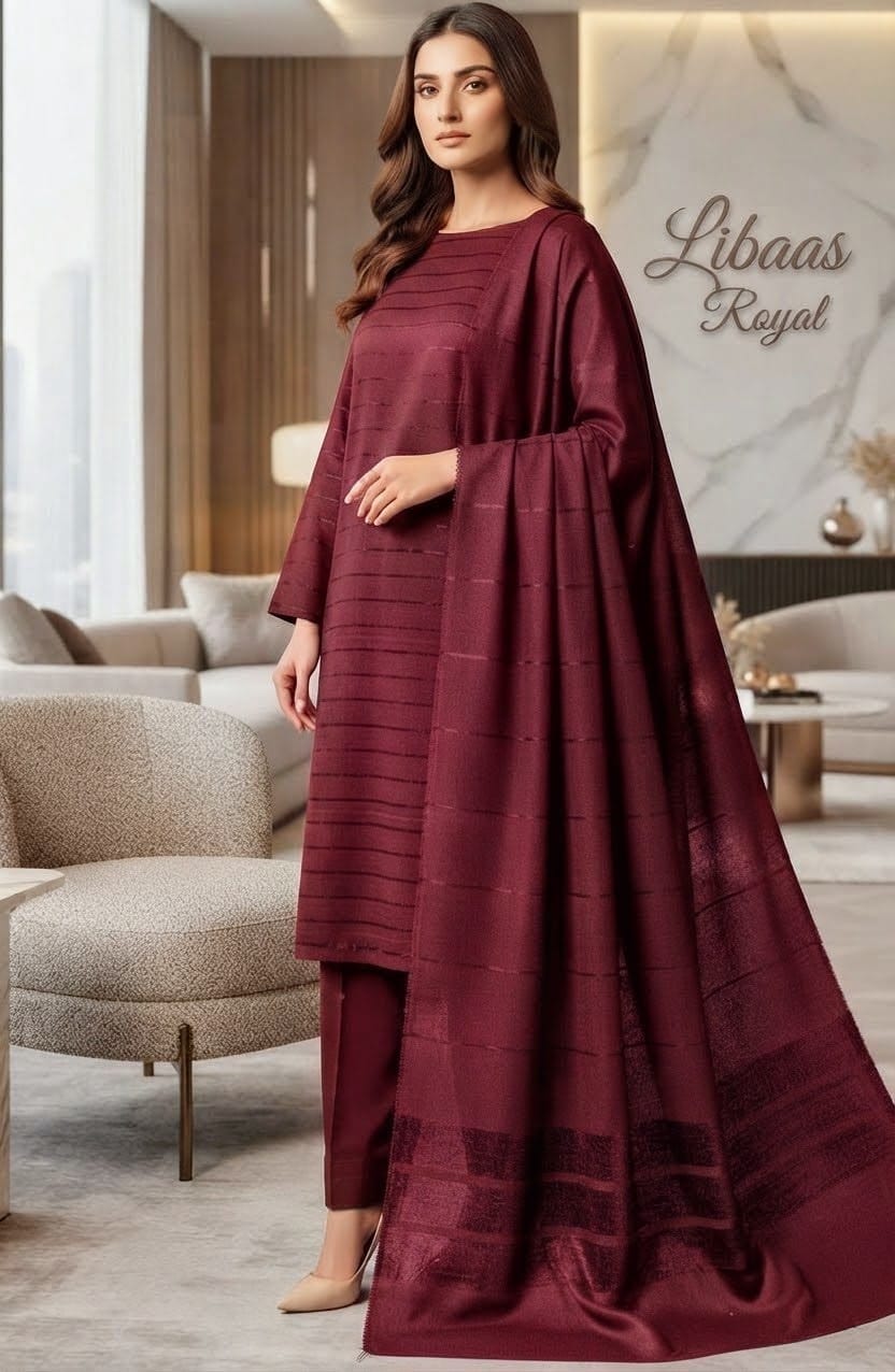 3-Piece Alpine Marina Velvet Outfit – Unstitched