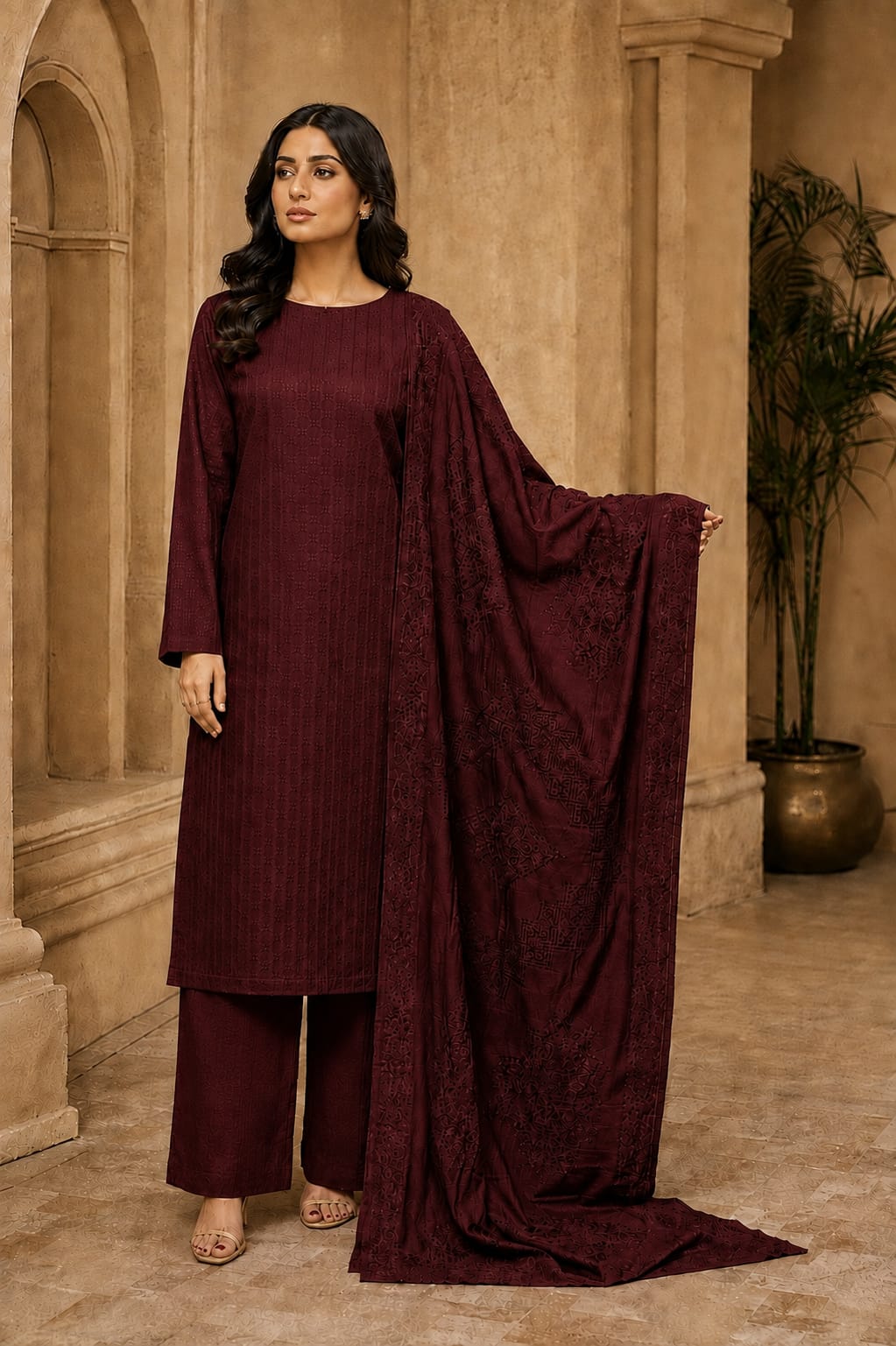 *Imperial Texture Velvet – 3-Piece Unstitched Collection ✨👑*
