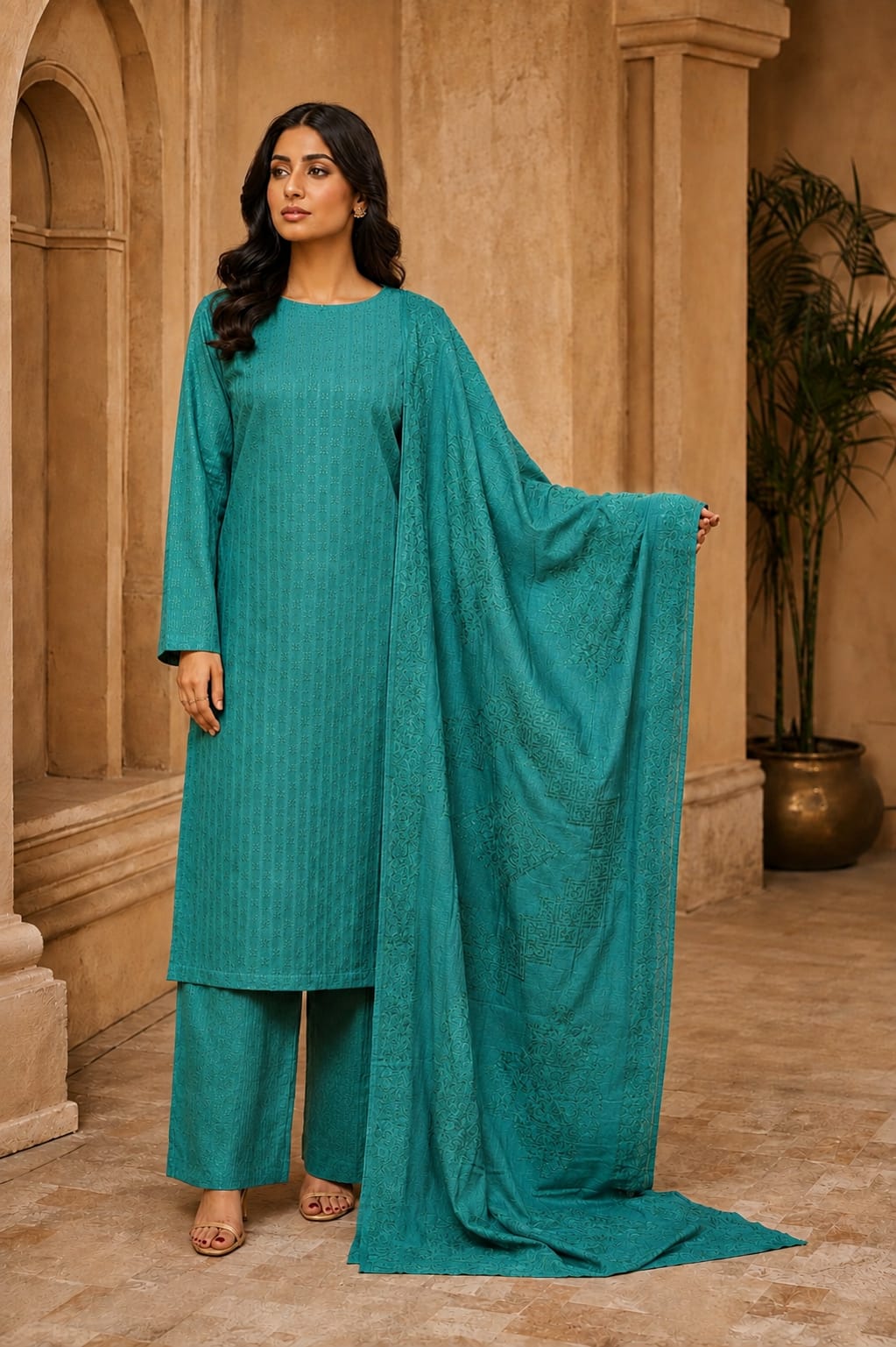 *Imperial Texture Velvet – 3-Piece Unstitched Collection ✨👑*