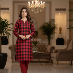 turkish wool check 2 pc