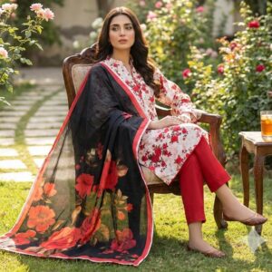 lawn bana doriya digital print 3pc