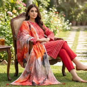 lawn bana doriya digital print 3pc