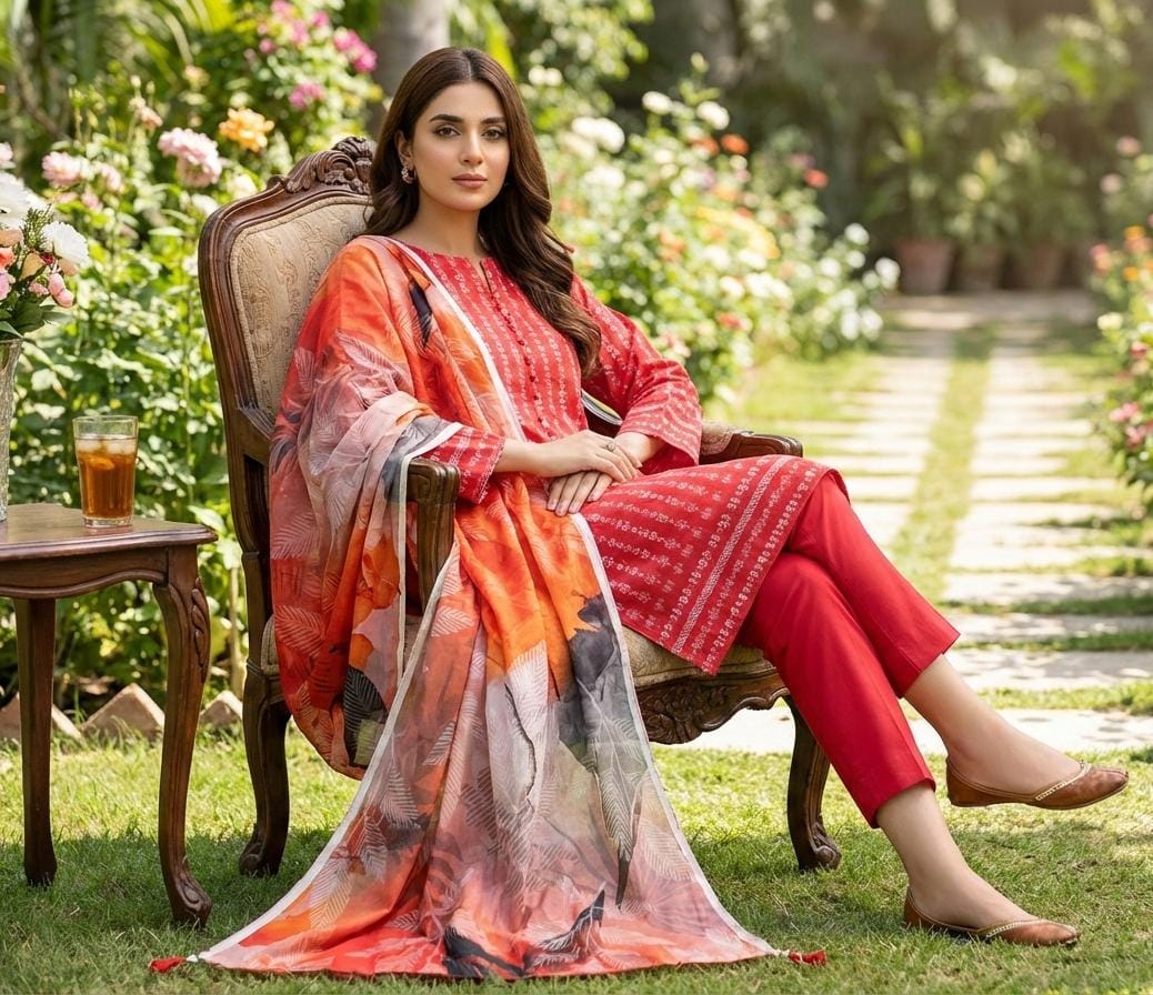 lawn bana doriya digital print 3pc lawn bana doriya digital print 3pc