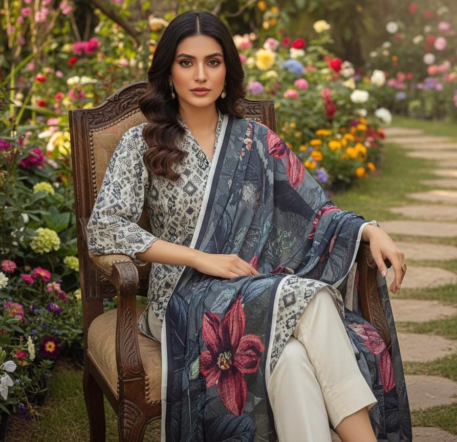 lawn bana doriya digital print 3pc lawn bana doriya digital print 3pc