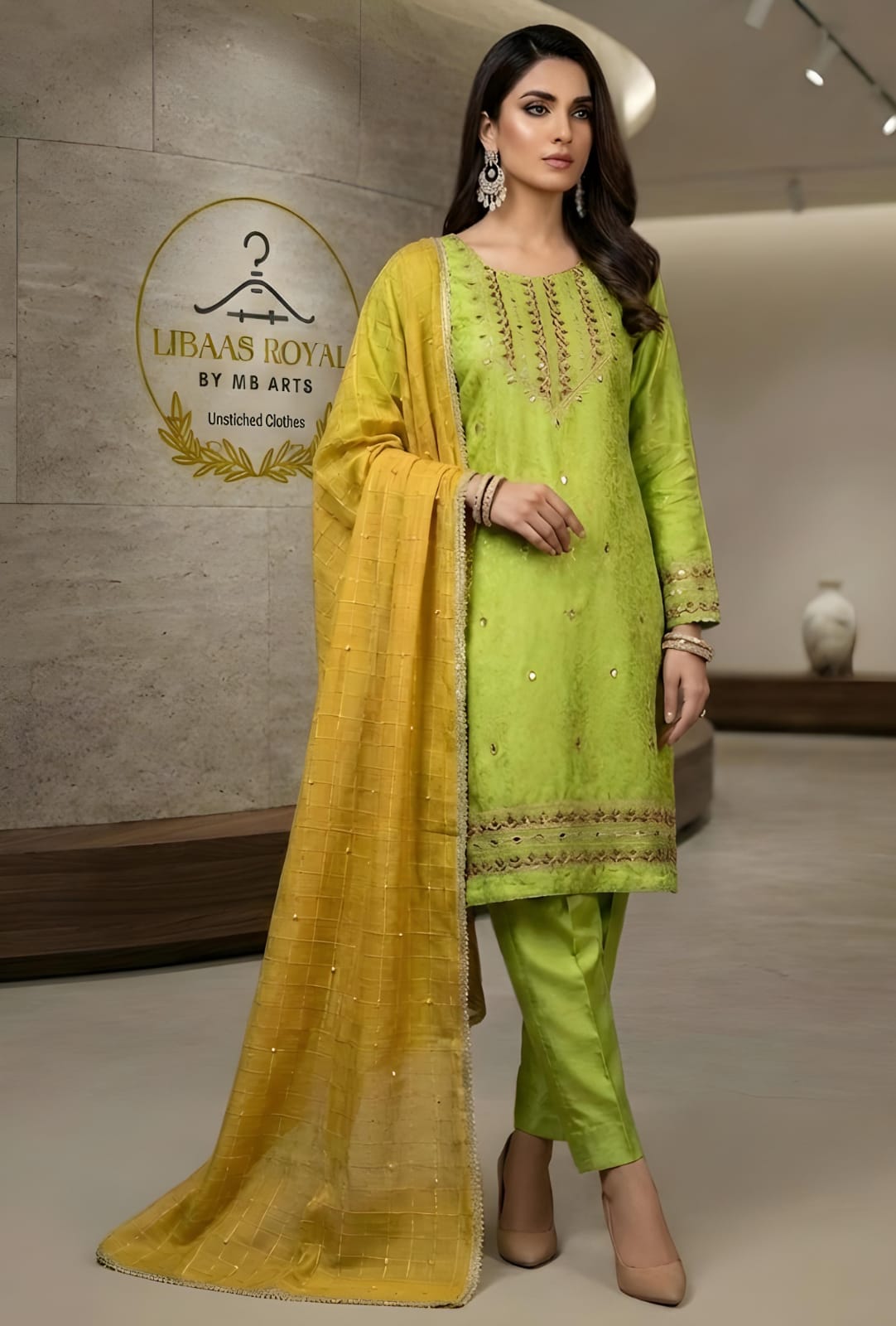 two tone embroidery 3pc two tone embroidery 3pc