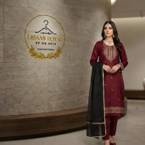 two tone embroidery 3pc