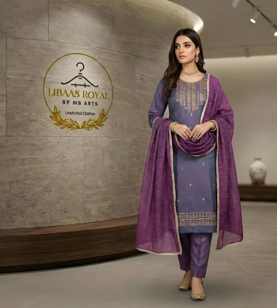 two tone embroidery 3pc two tone embroidery 3pc