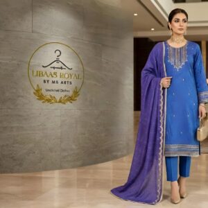 two tone embroidery 3pc